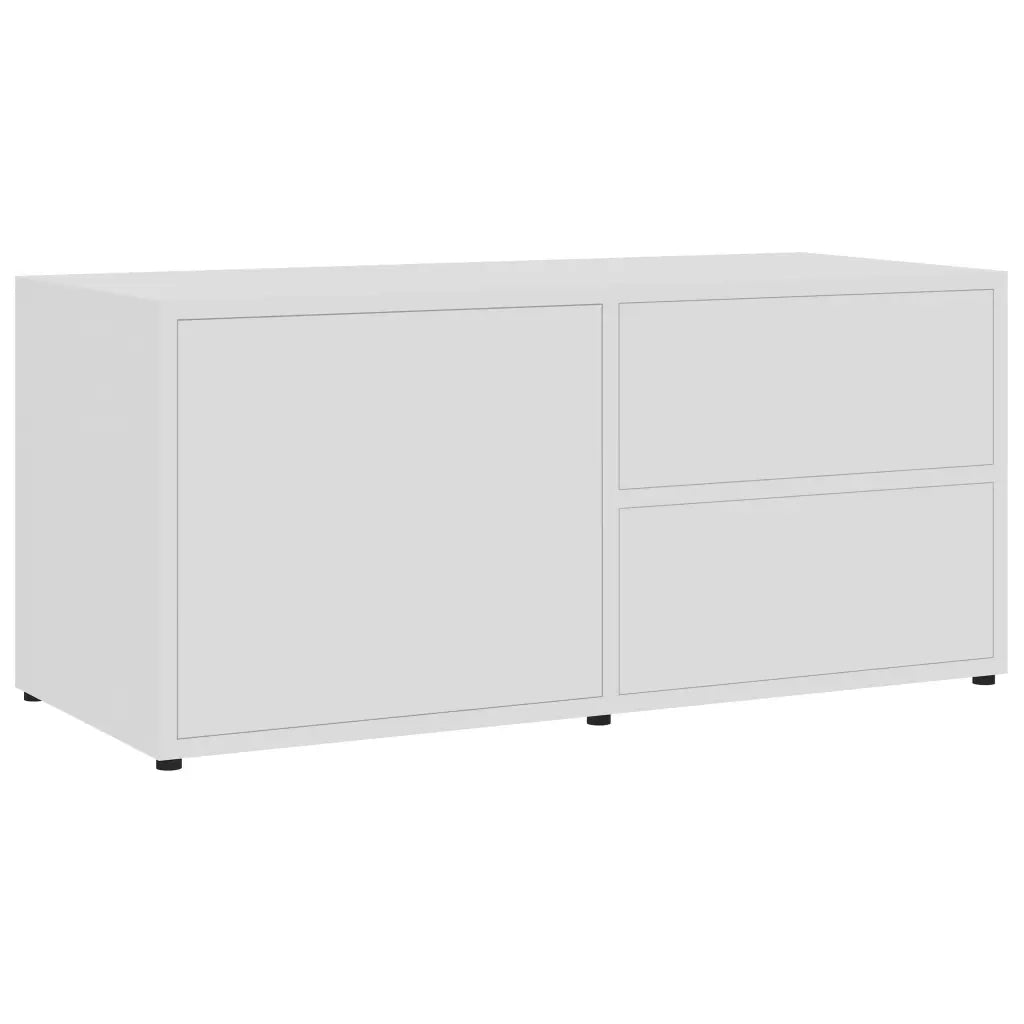 Mobile Porta TV Bianco 80x34x36 cm in Legno Multistrato 801850