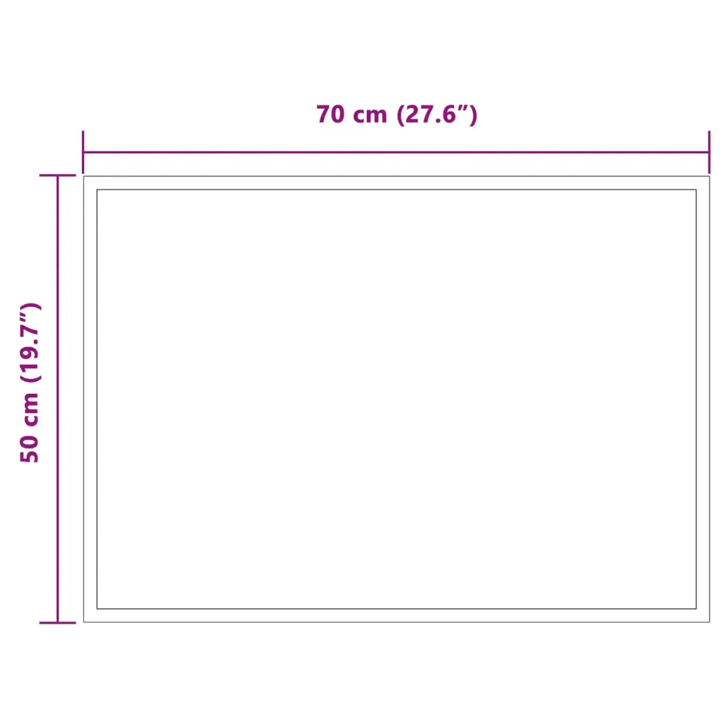 Specchio da bagno LED Trasparente 70 x 50 cm vetro temperato 42045815