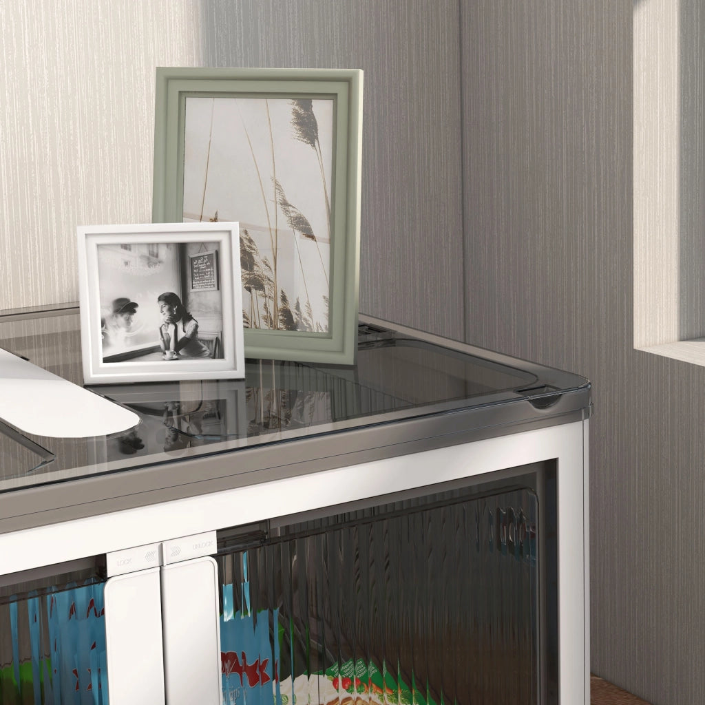 Contenitore Plastica Impilabile Pieghevole con Ruote ¨C zephmum ¨C 69L Bianco