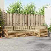 Set di divani da esterno 5 pcs Bianco e Beige 3390493