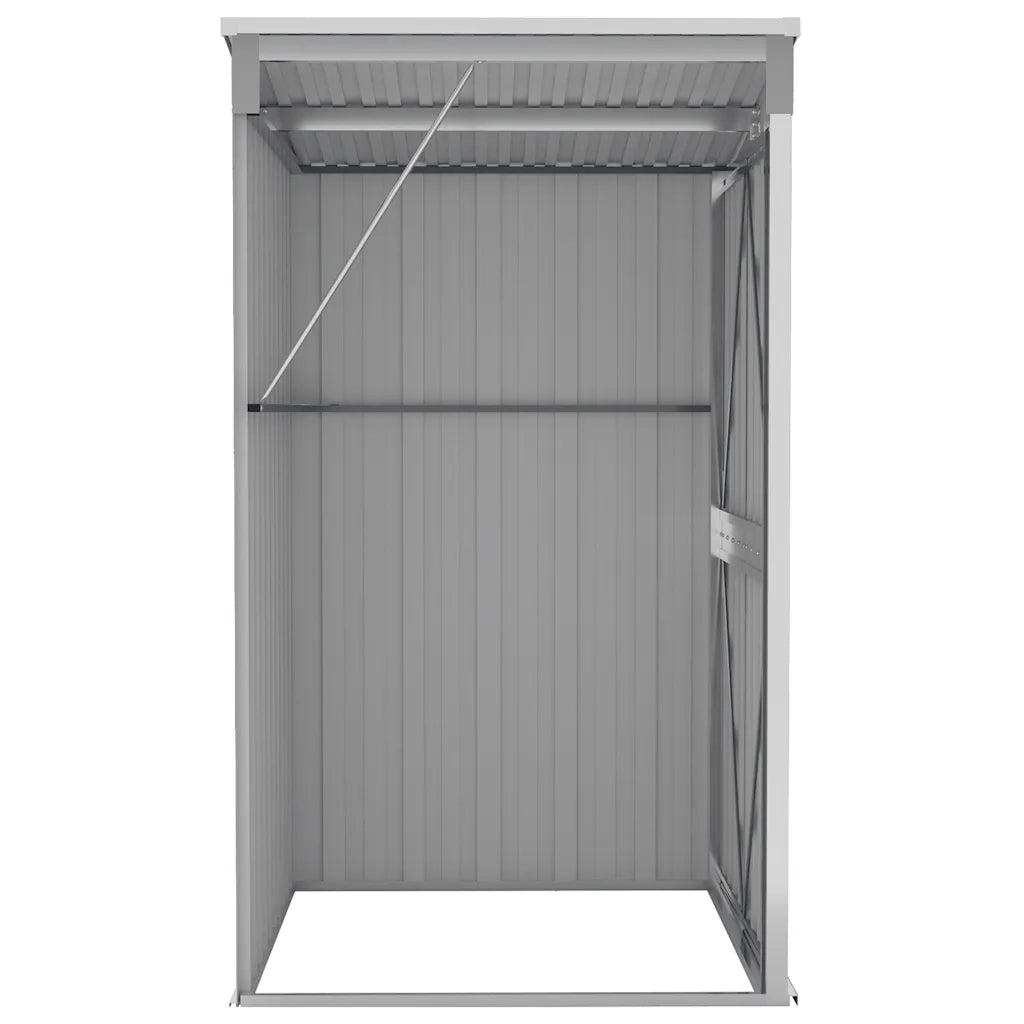 Capanno Giardino a Parete Grigio 118x100x178 cm Acciaio Zincato 316218