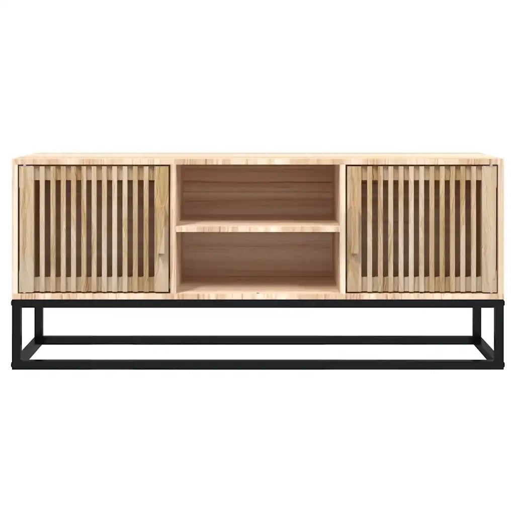 Mobile Porta TV 105x30x45 cm in Legno Multistrato e Ferro