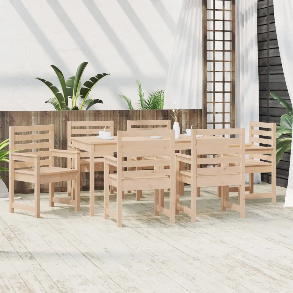 Set da Pranzo da Giardino 7 pz in Legno Massello di Pino 3154713
