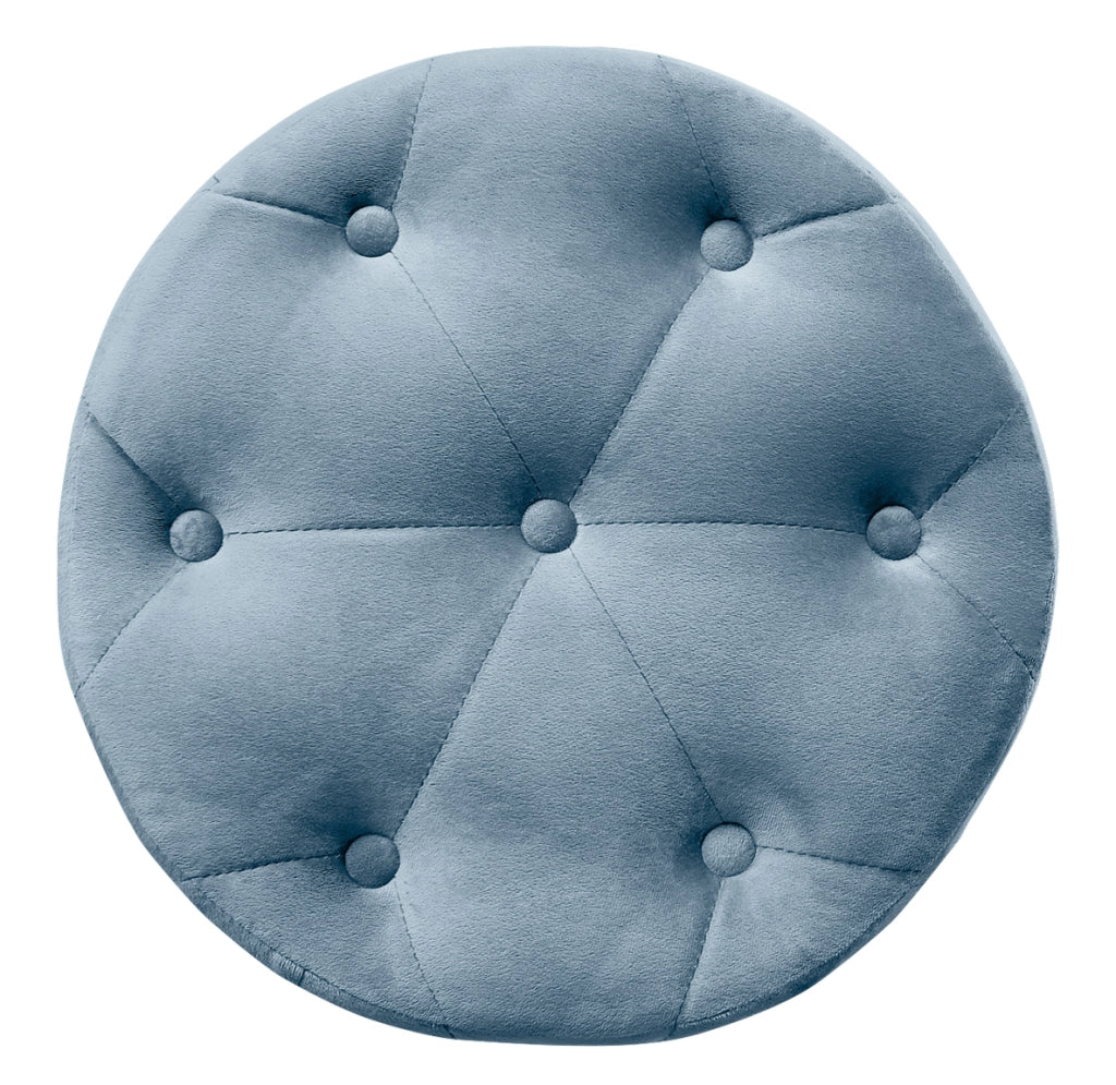 Pouf in velluto capitonné carta da zucchero, poggiapiedi - Honey - PO25HO