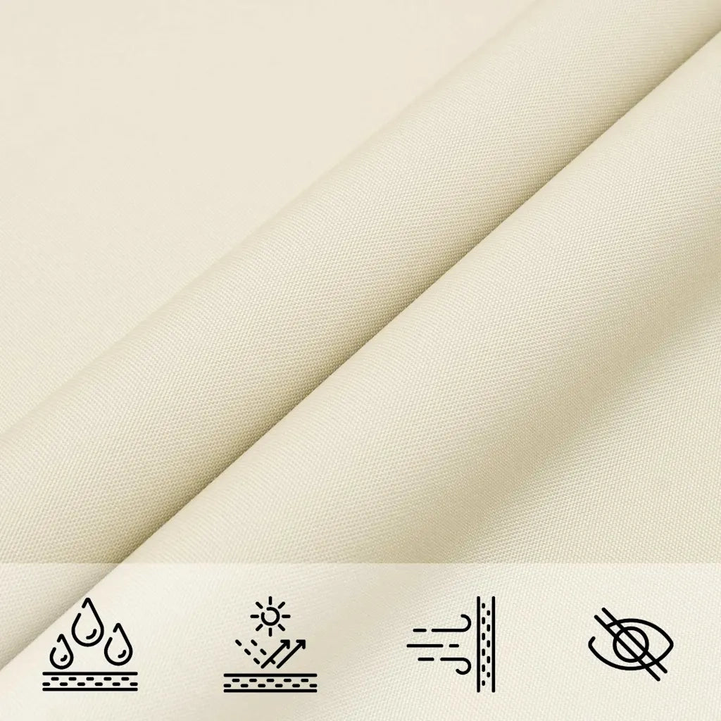 Vela Parasole in Tela Oxford Quadrata 3x3 m Crema