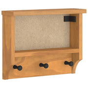 Appendiabiti da Parete SANDNES 45x12x35 cm in Legno di Pino CFW6273898