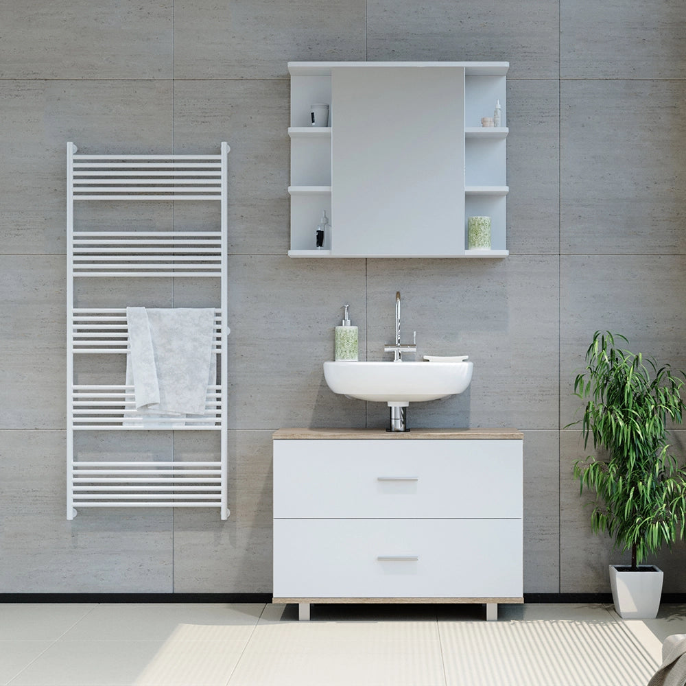 Vicco Mobile sottolavabo per bagno Bianco/Sonoma 80 x 60.8 cm