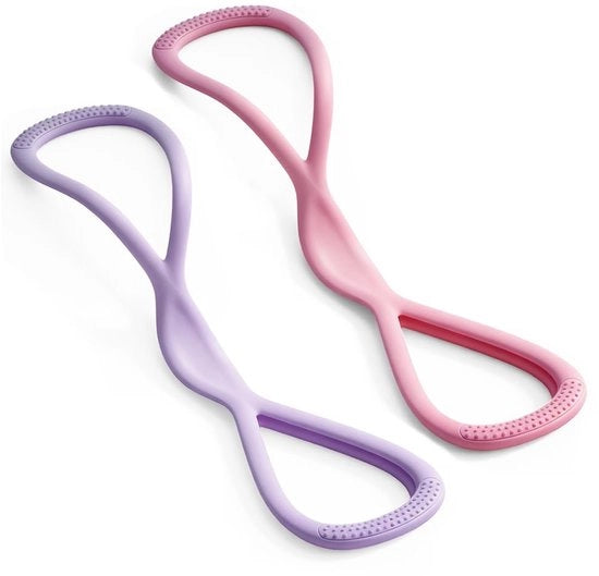 Cinture di resistenza di alta qualità in silicone - Cinturino per allenamento a figura - Antiscivolo - Portatile - 110 g/220 g - Ideale per allenamento delle spalle