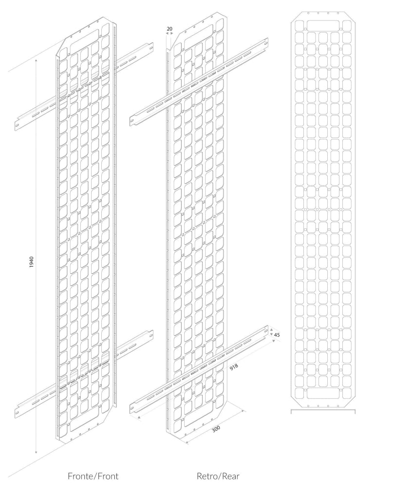 Canala Discesa Cavi per Rack 42U Profondi 1000 mm
