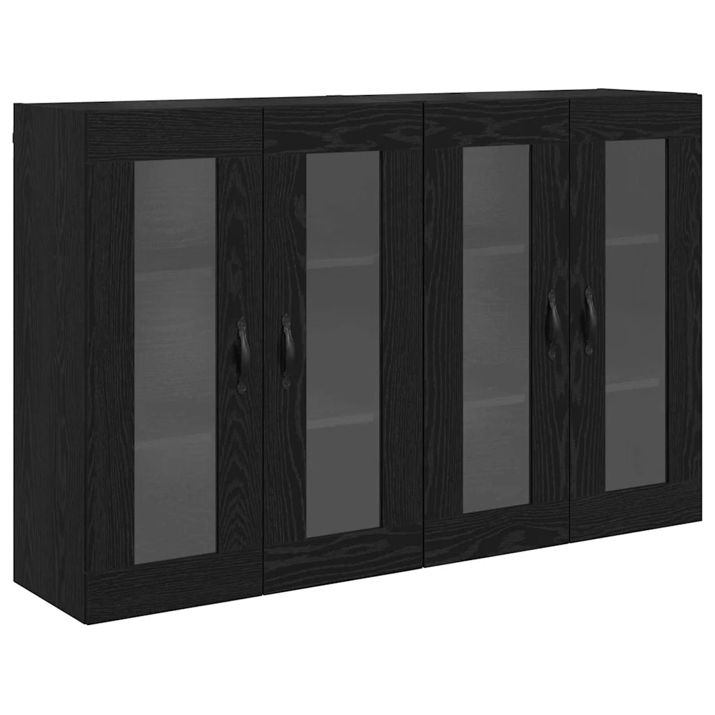 Armadi da Parete 2 pz Rovere Nero 69,5 x 34 x 90 cm CFW4980269