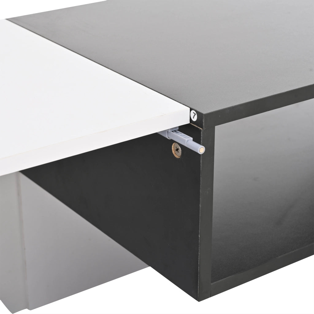 Mobile TV con LED; 2 vani a L; 1 cassetto e 2 vani aperti - 180 x 40 x 48 cm - bianco