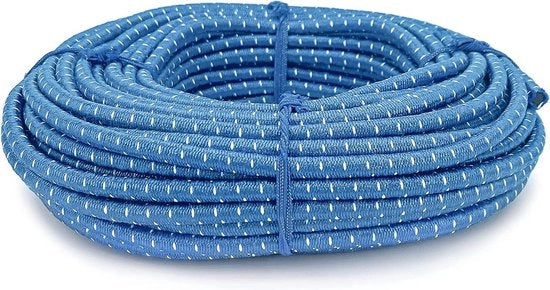 Cavo elastico in acciaio inossidabile da 6 mm per vele da pesca, vela, campeggio - utilizzo interno ed esterno cucina officina giardino (25 blu)