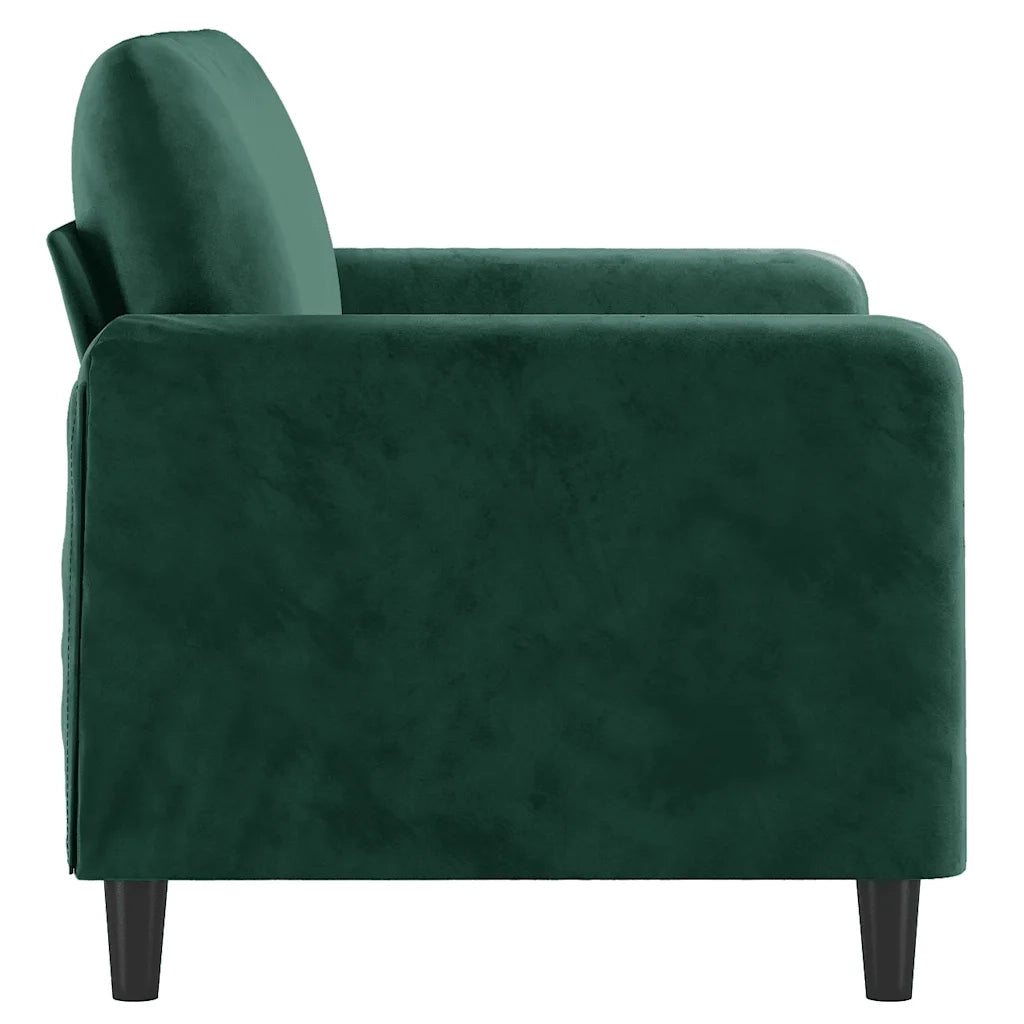 Divano a 2 Posti Verde Scuro 120 cm in Velluto 359434