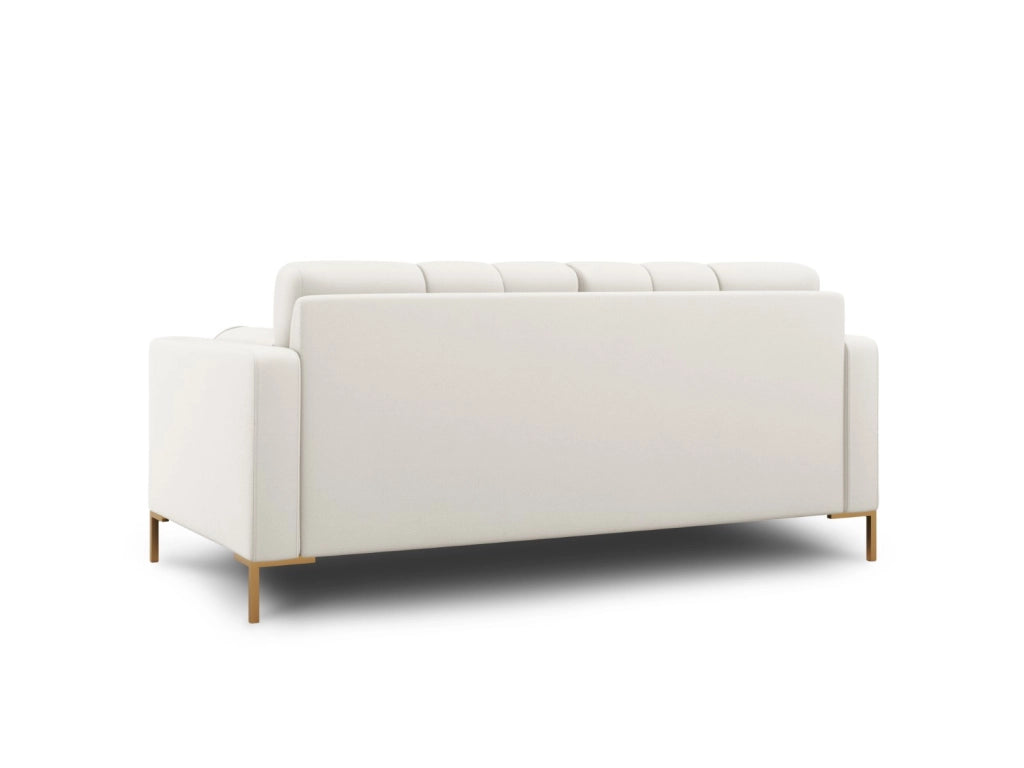 Cosmopolitan Design - Divano "Bali" 2 posti in tessuto strutturato beige chiaro 