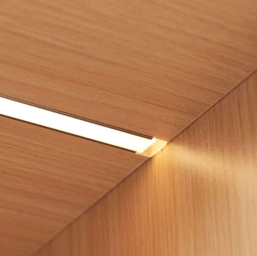 Vetrina angolare con LED 62 x 32 x 160 cm in MDF effetto rovere e vetro temperato