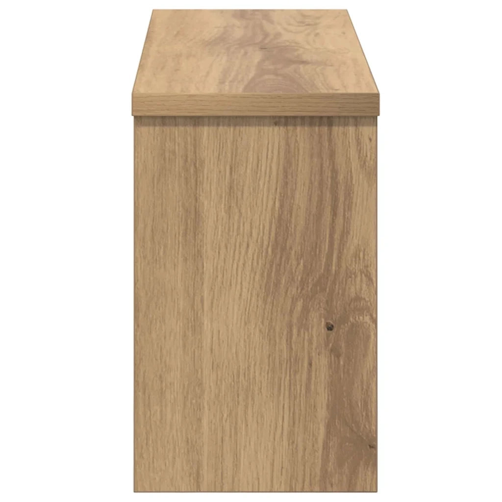 vidaXL Appendiabiti a muro rovere artigianale 50 x 16 x 26 cm