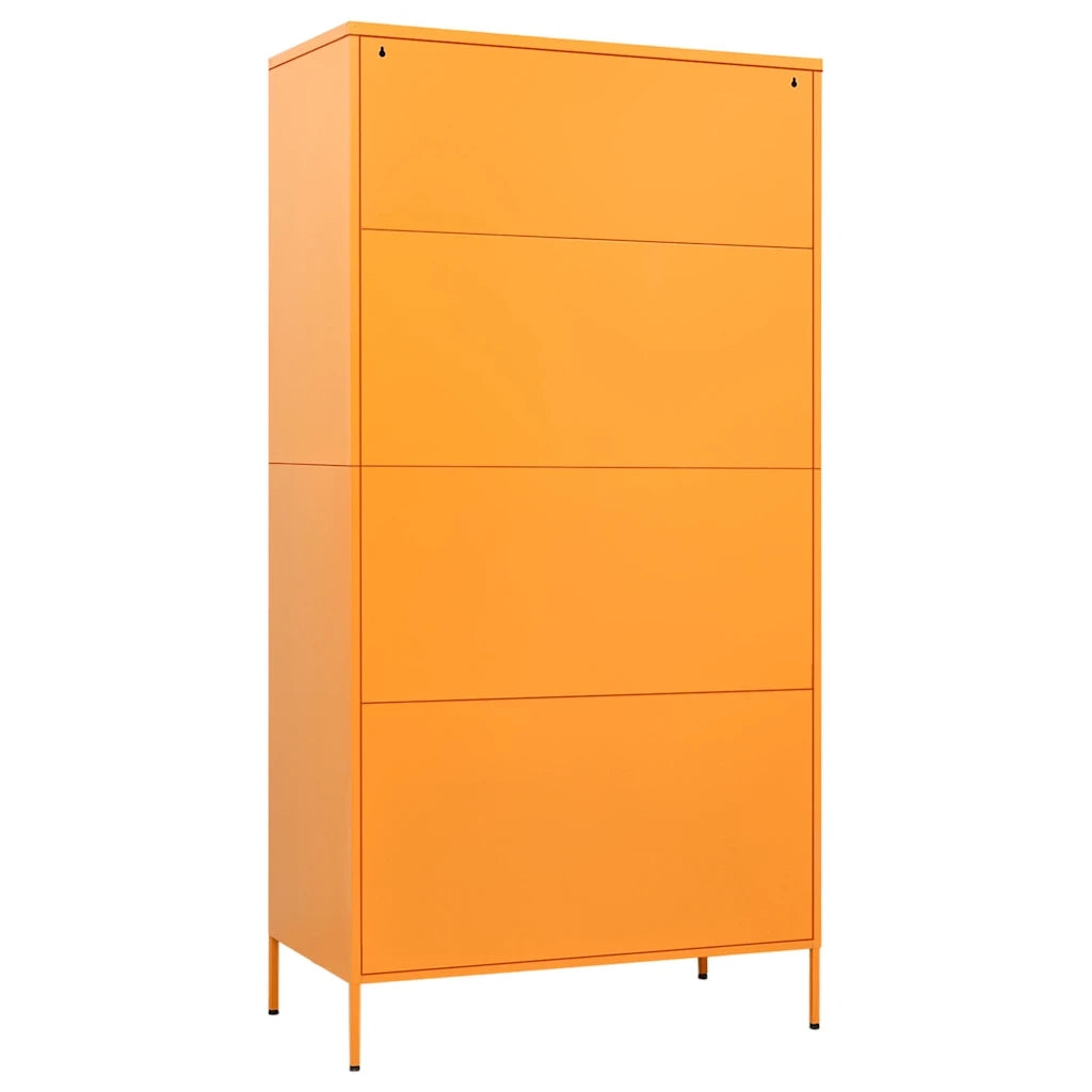 Armadio Giallo Senape 90x50x180 cm in Acciaio 336245