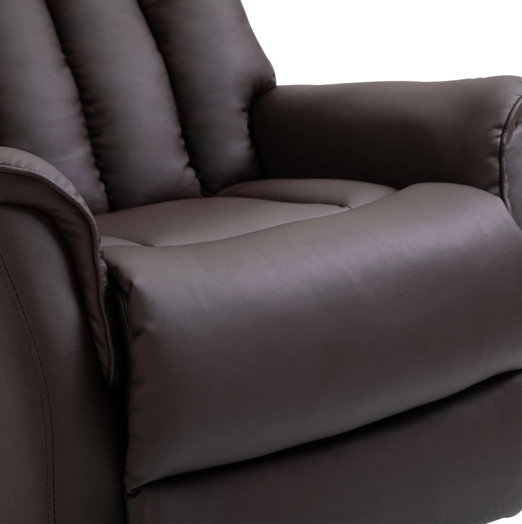 Poltrona relax elettrica reclinabile con alzapersona marrone