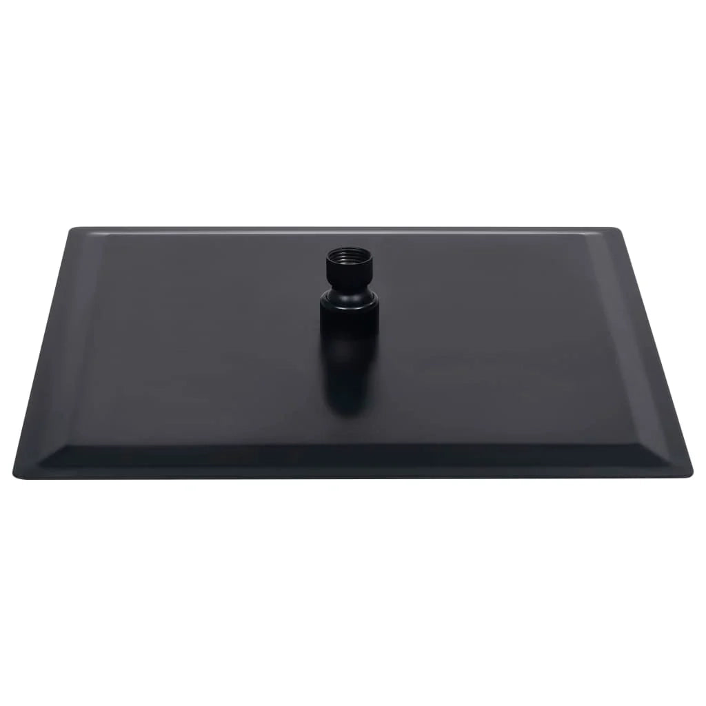 Soffione doccia a pioggia soffione doccia accessorio per il bagno acciaio inox 30 x 30 cm quadrato nero 02_0002079