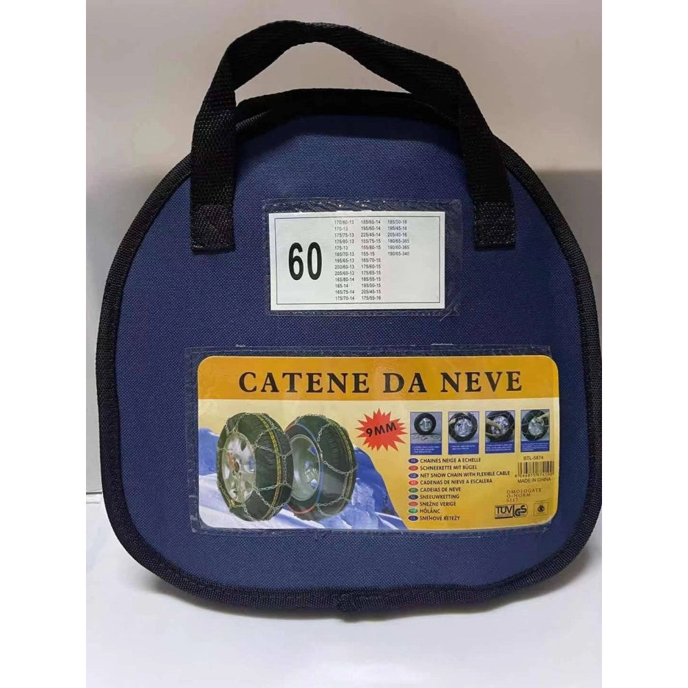 Trade Shop - Catene Da Neve Per Auto Gruppo 60 Pneumatici Facili Da Montare Omologate -