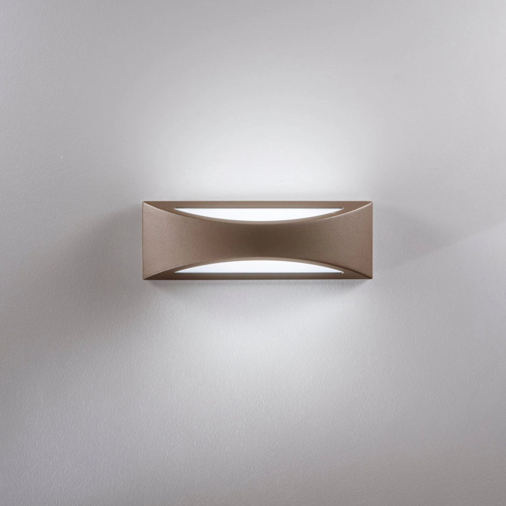APPLIQUE LED WEISS BRONZO 16W 1800LM CCT 3000K / 4000K IP54 36X11,3X12CM