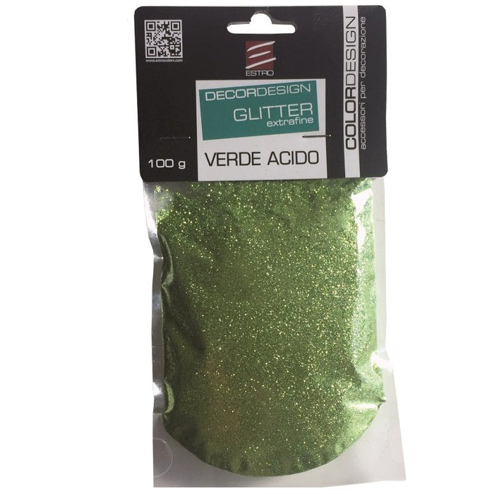 GLITTER VERDE AC.100GR