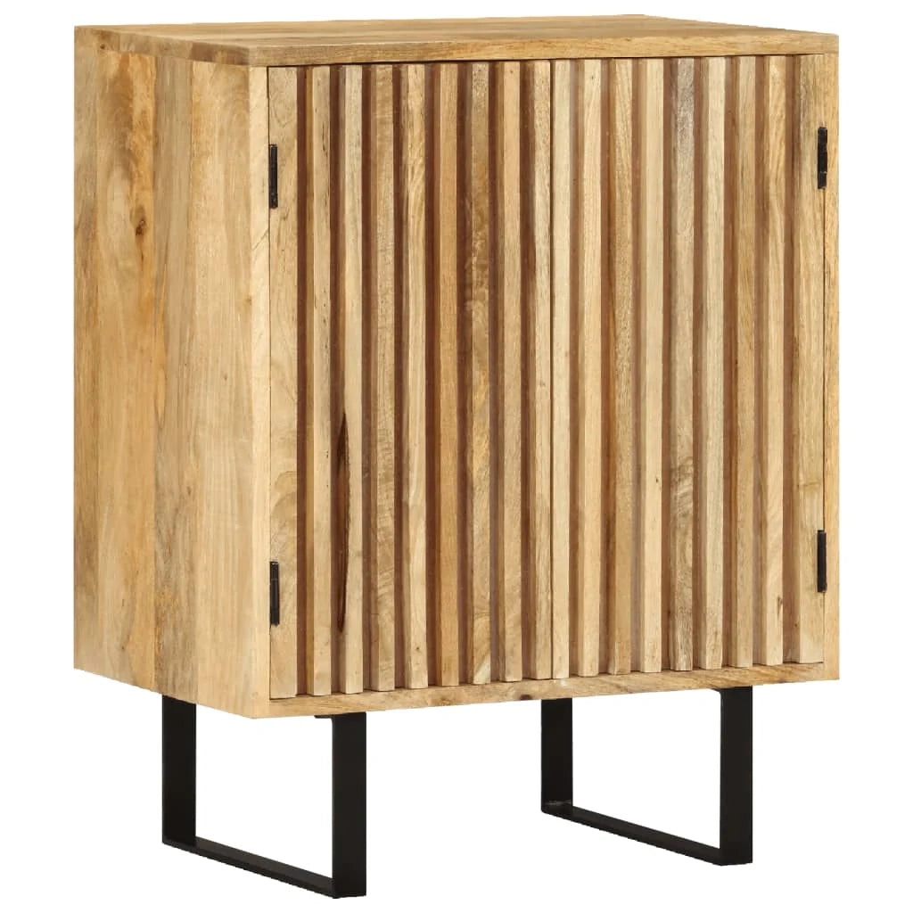 Buffet credenza cassettiera mobiletto mobile contenitore organizer per cucina soggiorno salotto con 2 ante 55 x 35 x 70 cm legno massello di mango marrone 02_0029726