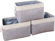 Scatola di archiviazione Opaca 3 Pack Scatole di archiviazione Opache con cavo maniglia - Organizzatore per la stanza degli abiti per la classificazione di capi d'abbigliamento articoli familiari 34x22x17cm
