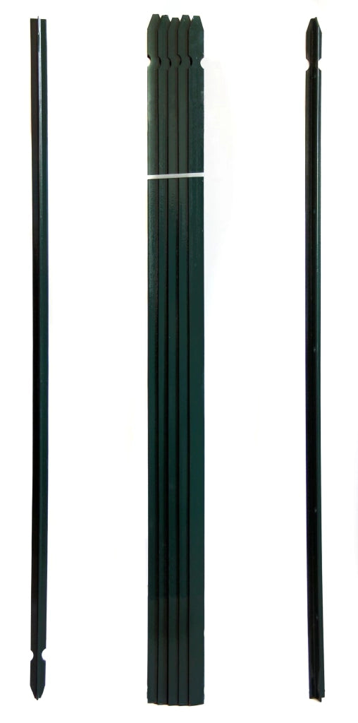 10pz palo in ferro plastificato per recinzione a t 30x30x3 h 150 cm verde cod:ferx.mi.112.stock