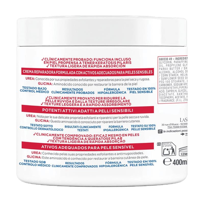 MIXA SENSITIVE SKIN EXPERT CREMA RIGENERANTE RIPARA E PROTEGGE PER PELLE SECCA E RUVIDA 400 ML VISO,CORPO E MANI