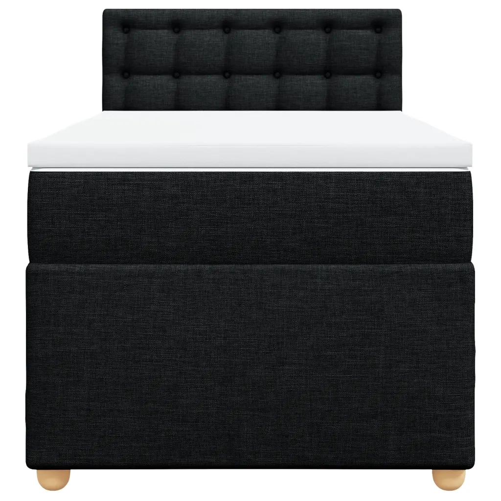Giroletto a Molle con Materasso Nero 80x200 cm inTessuto 3286523