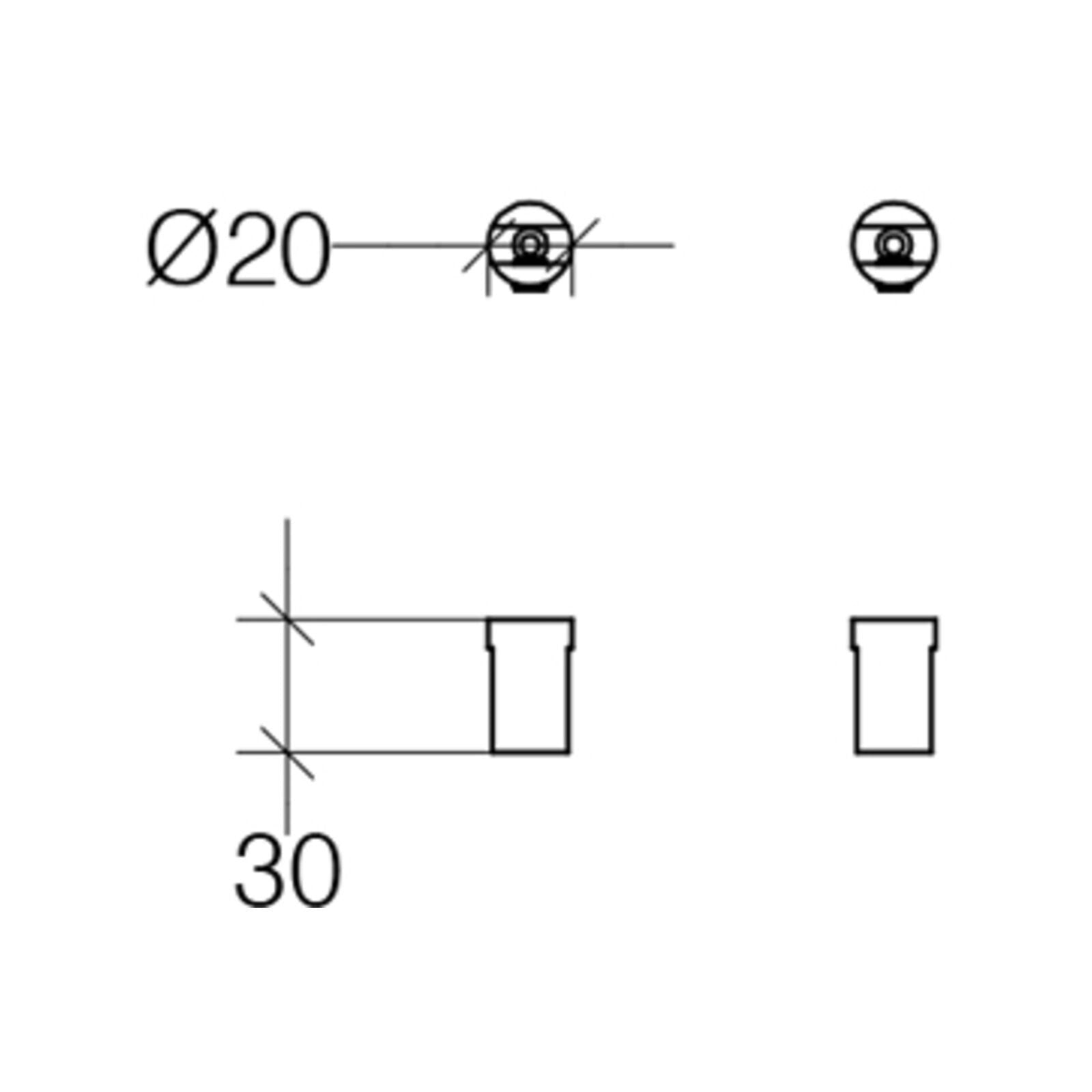 Lineabeta - Coppia supporti mensola Picola in ottone cromato