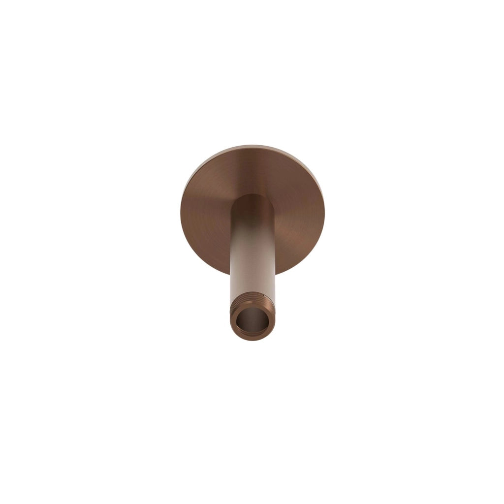SINED Braccio doccia corto da soffitto in acciaio inox 316L con finitura PVP oro rosa altezza 12 cm per installazione interna ed esterna resistente alla corrosione modello Levante