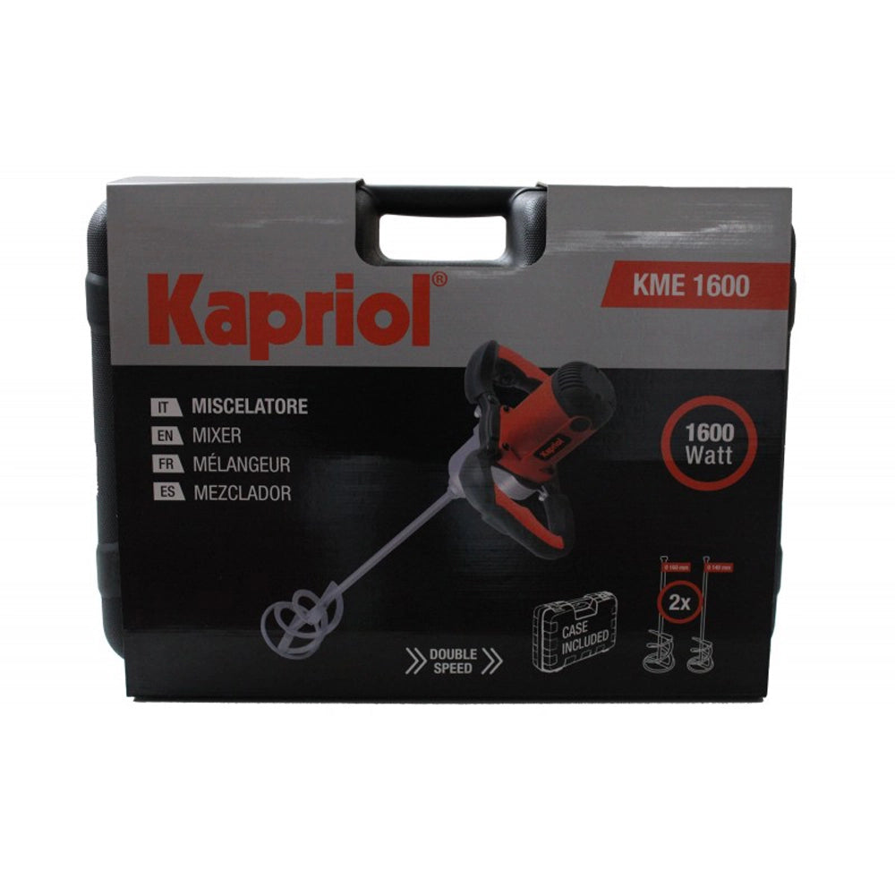 TRAPANO MISCELATORE ELETTRICO IMPASTATORE PROFESSIONALE 1600W 2 FRUSTE KME 1600 KAPRIOL