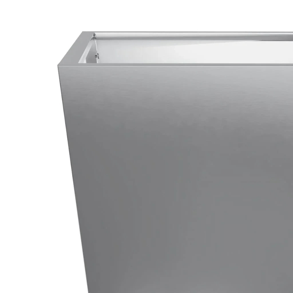 Fioriera rialzata per piante fiori terrazza giardino 30 x 30 x 30 cm acciaio zincato grigio 02_0037491