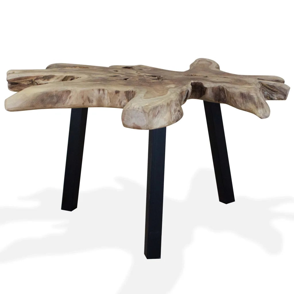 Tavolino da CaffÃ¨ in Autentico Legno di Teak 80x70x38 cm