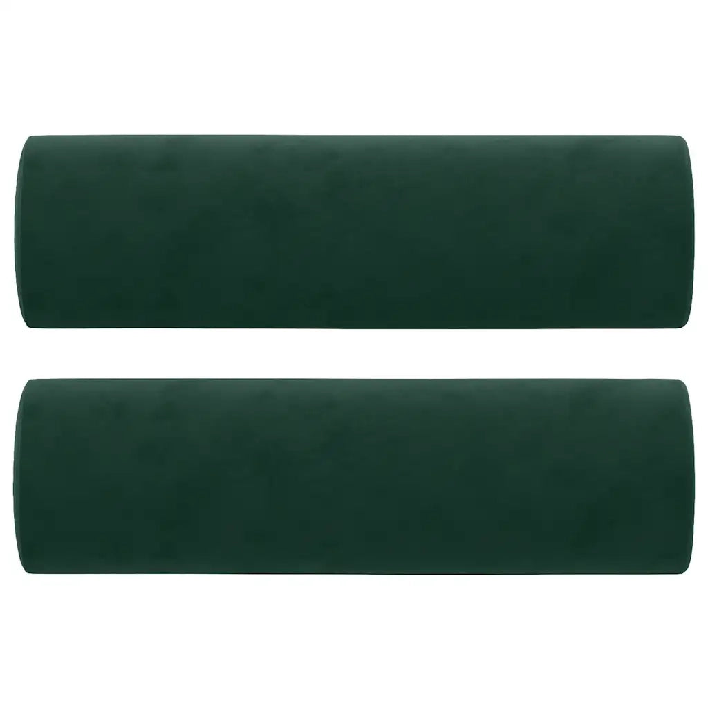 Divano a 2 Posti con Cuscini Verde Scuro 120 cm in Velluto 3200873