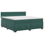 Letto box spring con materasso Verde Scuro 200 x 200 cm Velluto 3450785