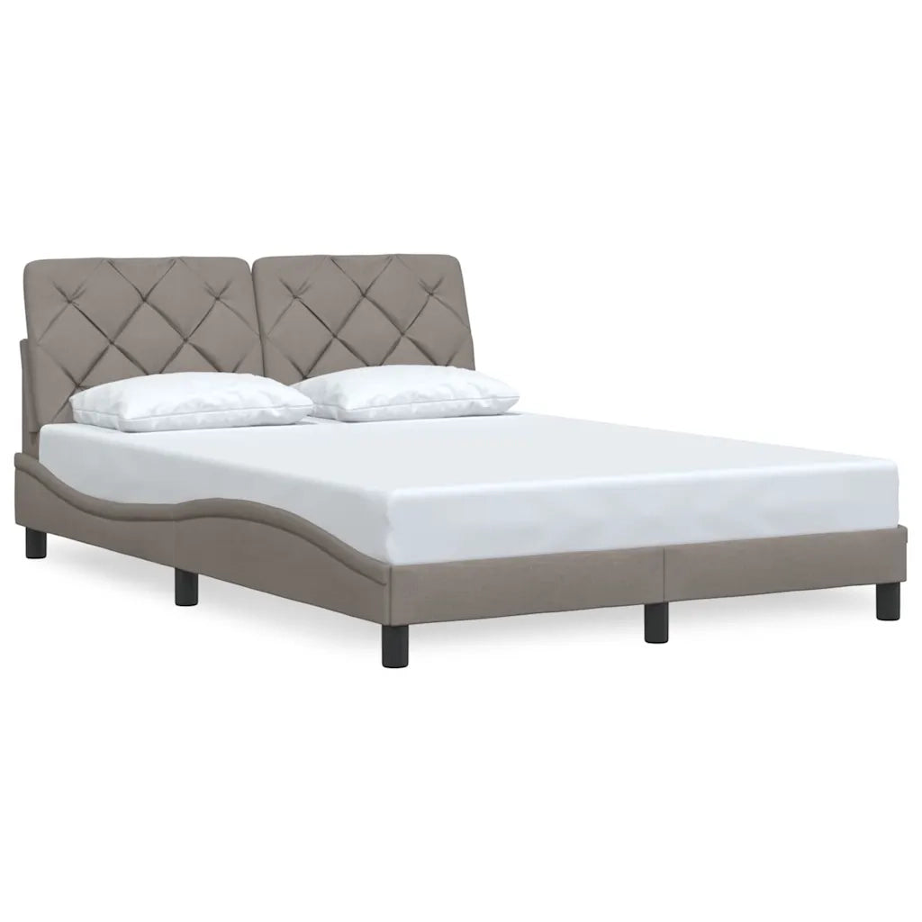 Giroletto senza Materasso-Struttura Letto Tortora 140x200 cm in Tessuto 835981