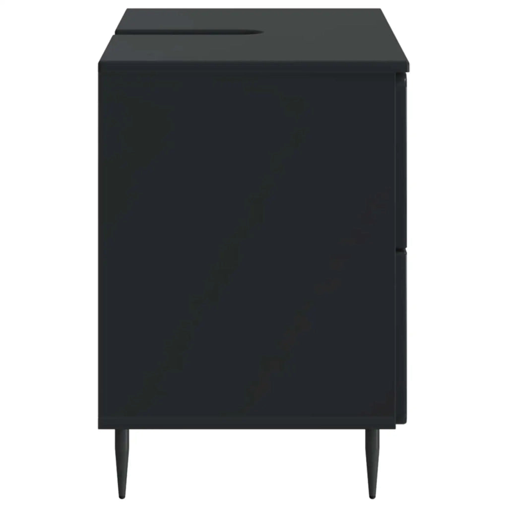 Armadio per Lavabo da Bagno ZWOLLE Nero 82 x 41 x 58,5 cm 896356