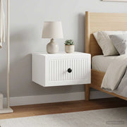 Mobiletto da notte a muro 2 pcs Bianco Lucido 33 x 34,5 x 20 cm 897924