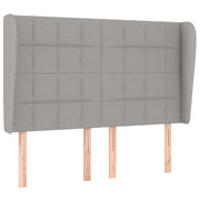 Testiera | Testata ad Orecchio Grigio Chiaro 147x23x118/128 cm in Tessuto