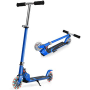 Monopattino pieghevole a 2 ruote per bambini 70 x 31 x 63-86,5 cm freno a frizione design luminoso alluminio blu 20_0014587