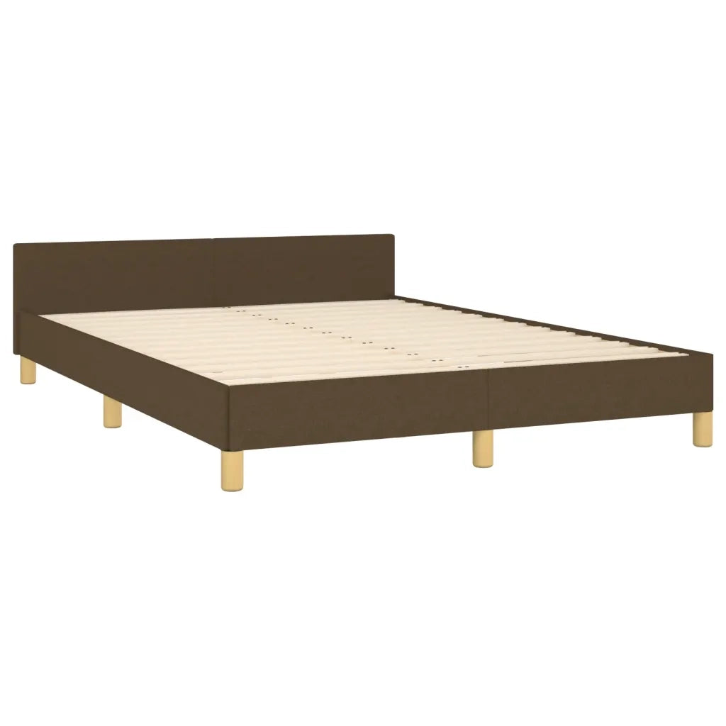 Giroletto senza Materasso-Struttura Letto Marrone Scuro 140x200 cm Tessuto 269588