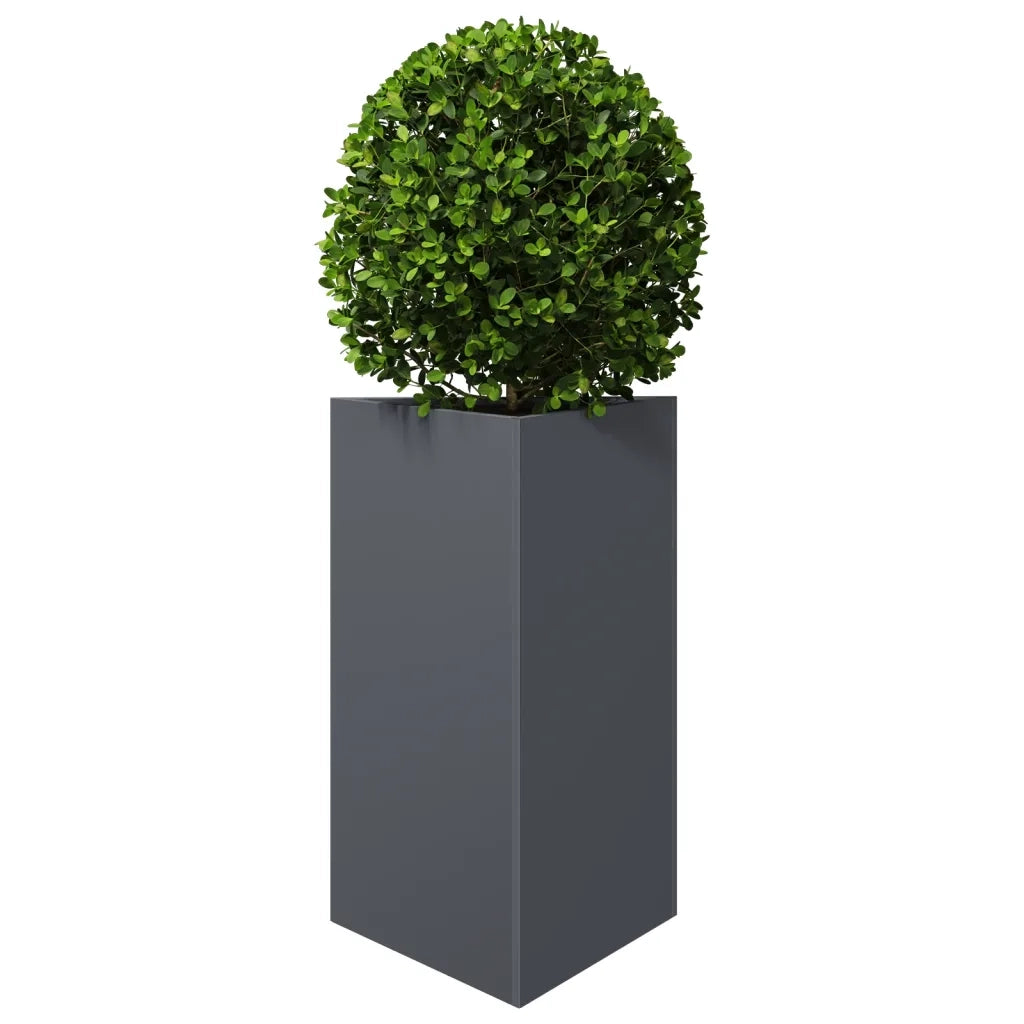 Fioriere 2 pz Antracite Triangolari 50x43x75 cm in Acciaio 851176