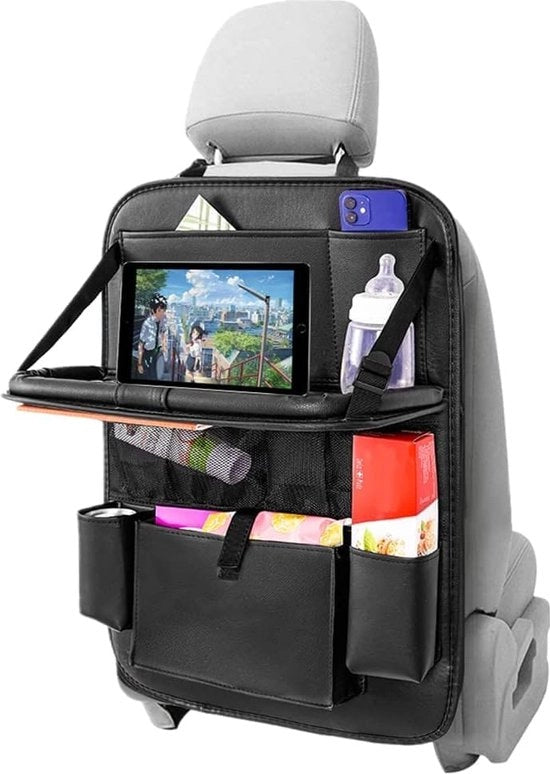 Protettore del Sedile Posteriore, Organizzatore del Sedile Posteriore con Alloggiamento per Tablet/Telefono, Borsa Multifunzione Idrorepellente con Alloggiamento, Borsa di Molti Sacco (Pack di 1) (1) (43 x 60 1)