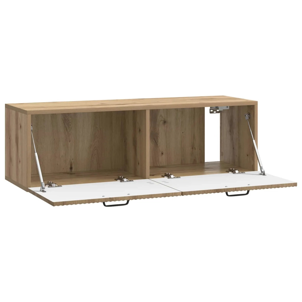 Mobile Porta TV da Muro-Credenza per TV sospesa Rovere Artigianale 98 x 31 x 30 cm 745384