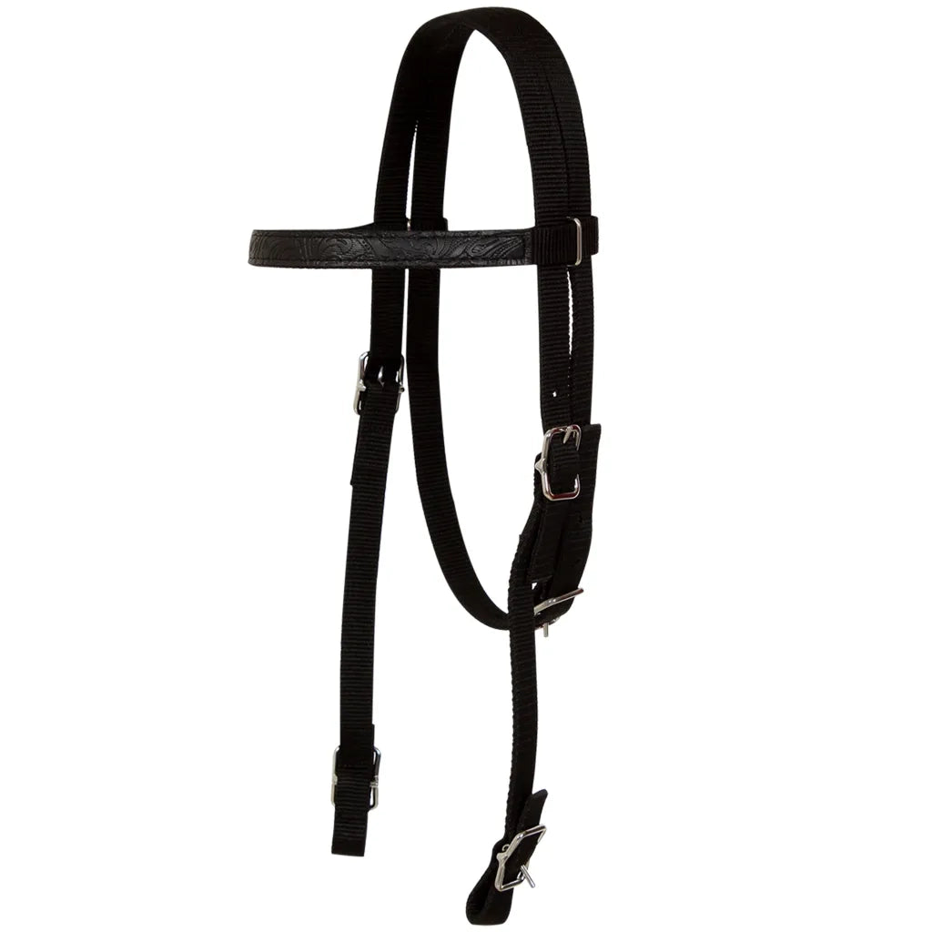 Sella Western Testiera e Pettorale in Vera Pelle 12" Nero 91355