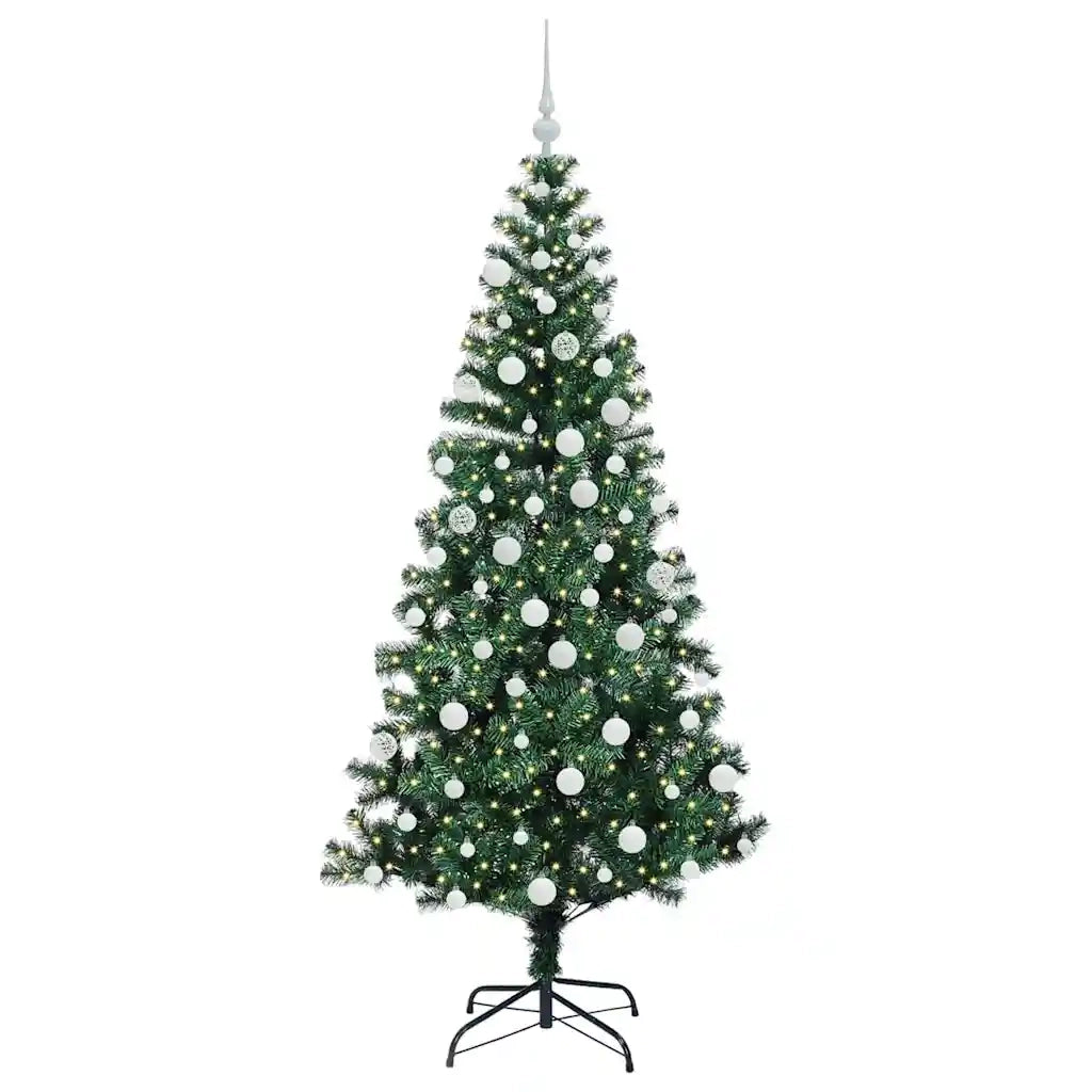 Albero di Natale | Decorazioni natalizie artificiale con luci integrate Verde 180 cm