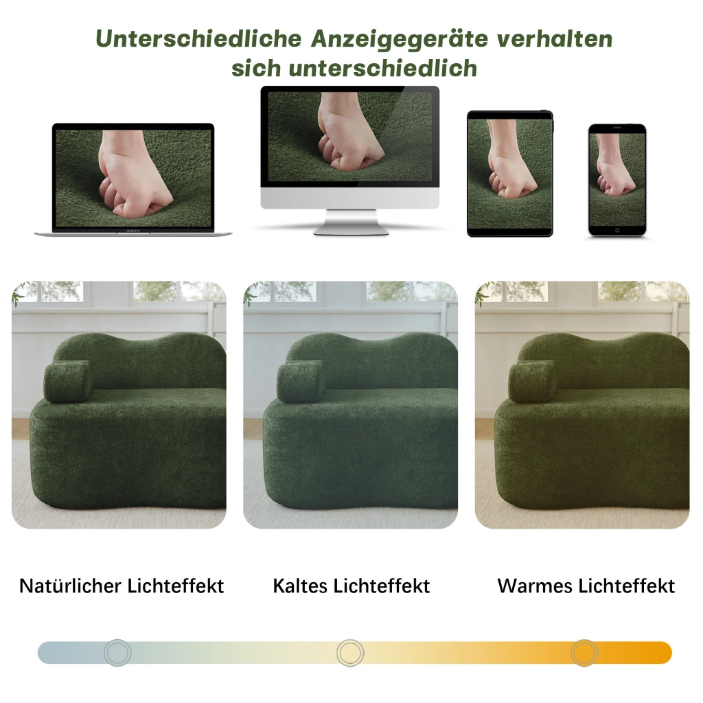 DIVANO Modulare angolare senza struttura in velluto verde